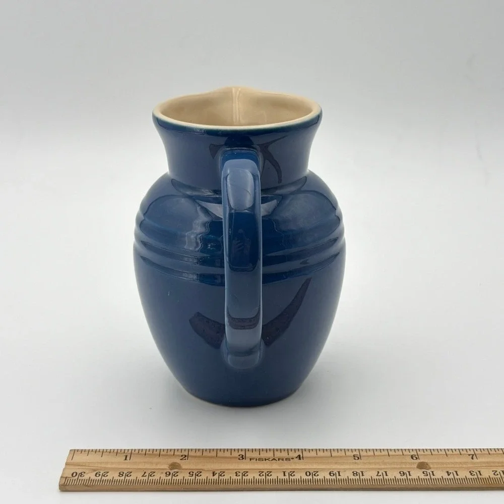Le Creuset Cobalt Blue Stoneware Pitcher 0.7L 24oz French Country Creamer Jug